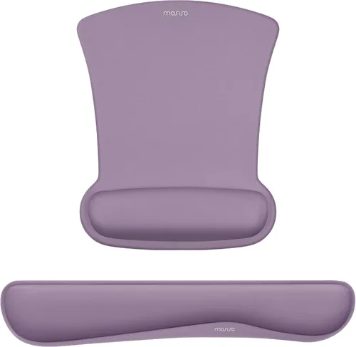 Vista 9 de MOSISO Juego de Reposamuñecas para Teclado y Mouse, Alfombrilla Ergonómica con Base Antideslizante para Alivio del Dolor en Casa/Oficina y Escritura