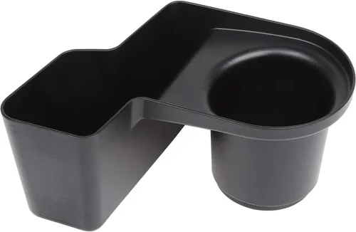 Vista 6 de CheroCar Portavasos, caja de almacenamiento para palanca de cambios, bandeja organizadora con bolsillos para Jeep Grand Cherokee 2011-2020