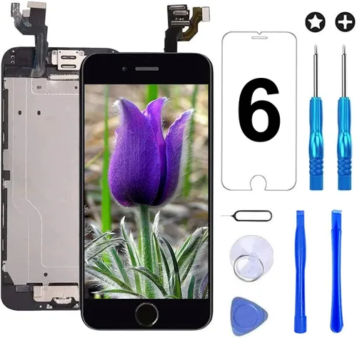 Vista 22 de Brinonac para iPhone 6s Reemplazo de pantalla negra, pantalla táctil LCD digitalizador montaje completo con herramientas de reparación completas