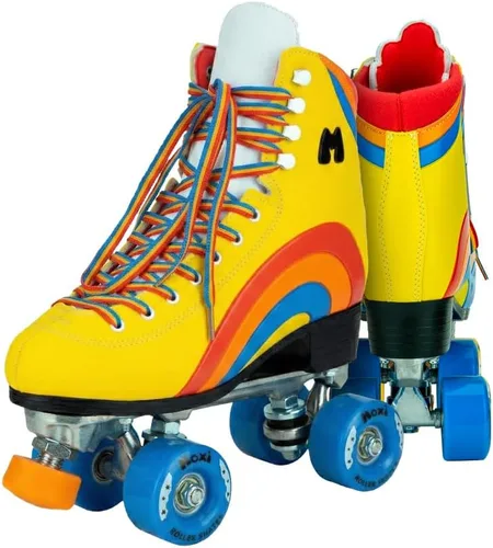 Vista 9 de Moxi Rainbow Rider - Patines de ruedas para mujer, hermosos, duraderos, de apoyo con forro acolchado, una placa resistente y ruedas suaves