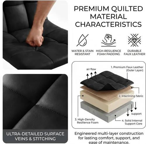 Vista 5 de ZckyCine Mesa de Comedor Moderna de Mediados de Siglo y Sillas para 4 Rectangular de Madera Expandible que Ahorra Espacio Multifuncional Marrón