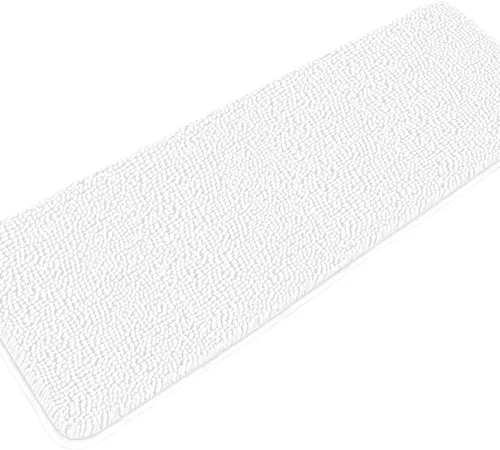 Vista 87 de Yeaban Alfombra de pasillo de baño de 24 x 72 pulgadas, antideslizante, alfombra de baño larga de felpilla gruesa, absorbente y lavable, alfombra