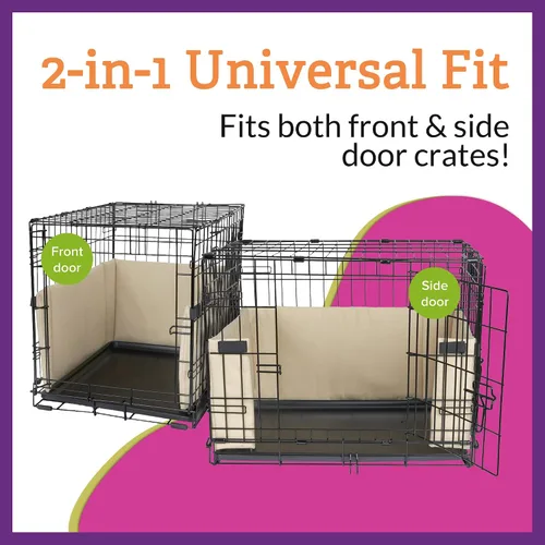Vista 2 de Pet Dreams Parachoques para jaulas para perros, cómodo forro y protector de cola de perro para jaula interior, se adapta a jaulas iCrate de 18, 24