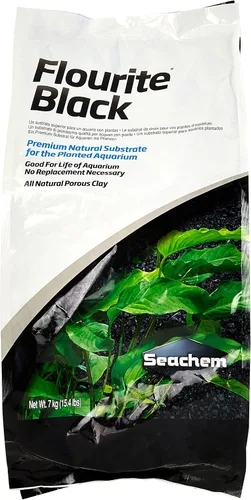 Vista 2 de Seachem Flourite - Suplemento de crecimiento de pestañas de grava de arcilla negra Sustrato de acuario plantado y fertilizante de raíces de plantas