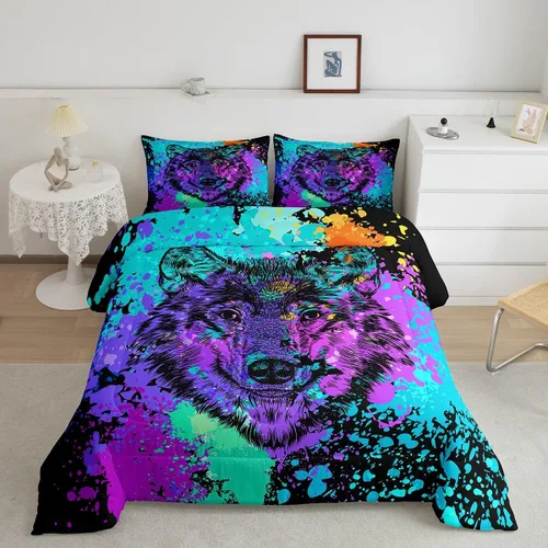 Vista 45 de Juegos de ropa de cama de piel de vaca con patchwork, edredón con estampado de piel de vaca, juego de edredón de animales de granja para niños