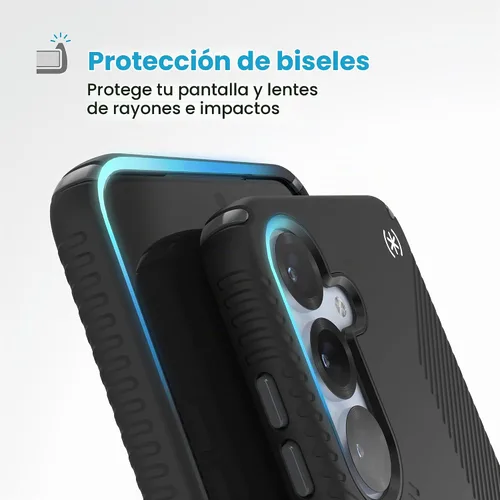 Vista 6 de Speck Funda para Samsung Galaxy S25 Plus, protección contra caídas de 13 pies, agarre antideslizante, funda para Samsung S25 Plus, bisel elevado