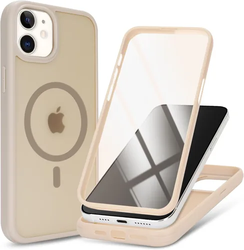 Vista 20 de Funda magnética para iPhone 12 mini con protector de pantalla integrado, compatible con MagSafe, para Apple 12 Mini, fundas de cuerpo completo