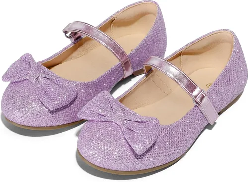 Vista 5 de K KomForme Zapatos planos de ballet para niña, antideslizantes, suaves, Mary Jane, para caminar, fiesta, zapatos de vestir para niños pequeñosniños