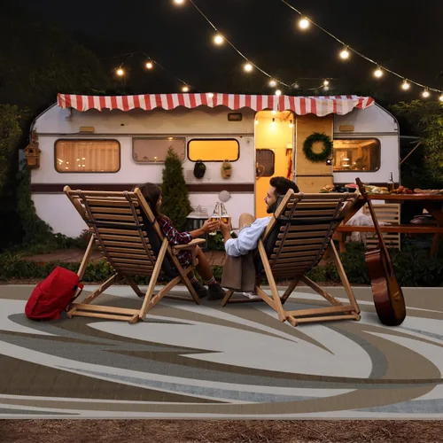 Vista 11 de EEZ RV Products - Esteras reversibles resistentes para exteriores de 9'x12' para RVing/Boondocking
