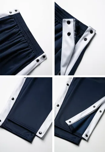 Vista 6 de THWEI Pantalones de baloncesto para hombre, informales, con abertura alta, botón a presión, pantalones deportivos para después de la cirugía