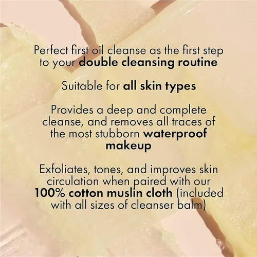 Vista 6 de EVE LOM The Original Balm Cleanser - Bálsamo de limpieza facial - Limpiador facial 5 en 1 y paño de muselina - Limpieza profunda y exfoliación