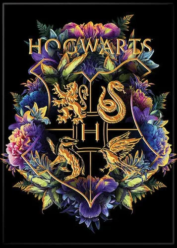 Vista 3 de Ata-Boy Harry Potter Hogwarts Crest 2.5" x 3.5" Imán para refrigeradores y casilleros Escudo de Hogwarts
