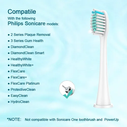 Vista 7 de NEDIFON Cabezales de repuesto compatibles con cepillo de dientes eléctrico Philips Sonicare, paquete de 8