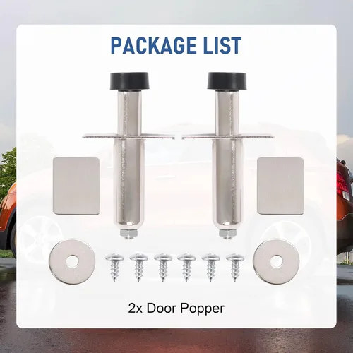 Vista 2 de Nueva puerta cromada inoxidable poppers tronco Popper Street Rod 2 PCS