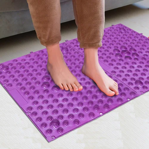 Vista 13 de Alfombrilla de masaje de pies, alfombrilla de acupresión, tapete de baño, tapete de yoga, juego al aire libre, 2 unidades (azul)