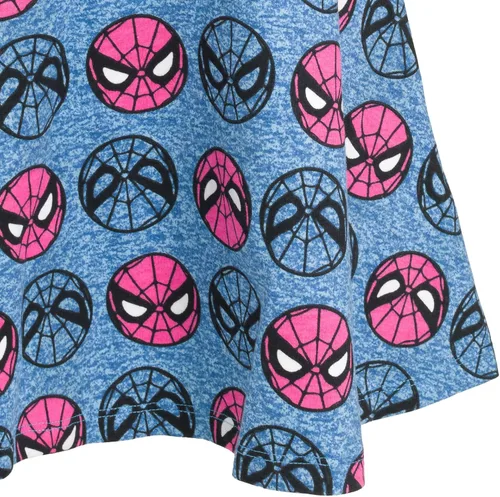 Vista 4 de Marvel Spider-Man Spider-Girl - Vestido skater de felpa francesa para niñas pequeñas a grandes tallas (2T - 14-16)