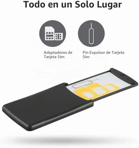 Vista 6 de Caja de almacenamiento universal para tarjetas SIM y memoria, almacena tarjetas SIM micro nano estándar, kit de almacenamiento portátil con pin