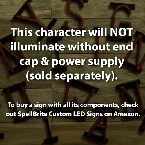 Vista 2 de SpellBrite Período LED Señales de bricolaje intercambiables con personajes LED azules Componentes adicionales necesarios para iluminar 6.3