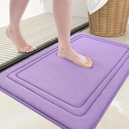 Vista 71 de Grandaily Alfombra de Baño de Espuma Viscoelástica 24x16, Ultra Suave, Antideslizante y Absorbente, Alfombras de Baño Lavables a Máquina y Secables