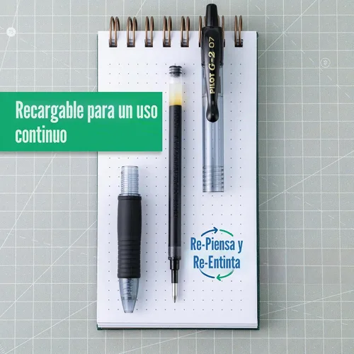 Vista 8 de Pilot G2 Premium 31020 - Bolígrafos de gel de punta fina, tinta negra, 12 unidades De tinta negra