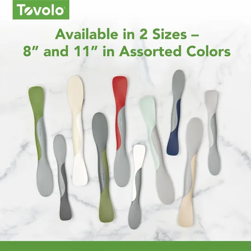 Vista 5 de Tovolo Scoop and Spread Herramienta Esparcidora de Sándwich de Silicona Grande de Doble Extremo con Mango de Nailon, Herramienta de Silicona