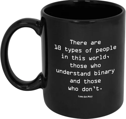 Vista 5 de Funny Guy Mugs - Taza de 11 onzas, Negro