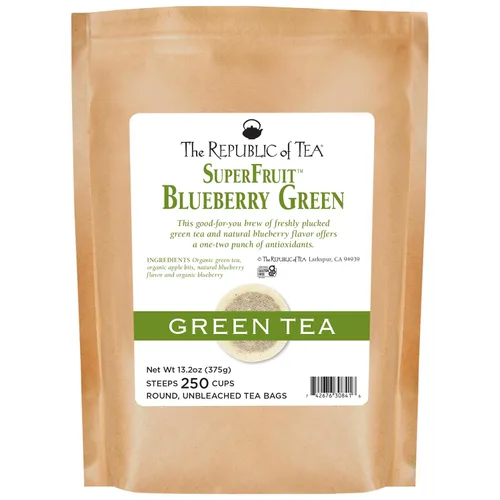Vista 7 de The Republic Of Tea Té verde de Granada, Superfruta Premium Mezcla De Té Verde... Una taza suave para beber todos los días. Fresco con notas