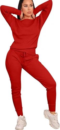Vista 3 de VASAUGE Conjunto deportivo de 2 piezas de entrenamiento para mujer, camiseta de manga larga, pantalones deportivos