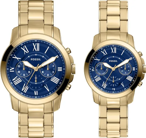 Vista 9 de Fossil Reloj para hombre, reloj cronógrafo de cuarzo Grant Cuero negro/plata/negro