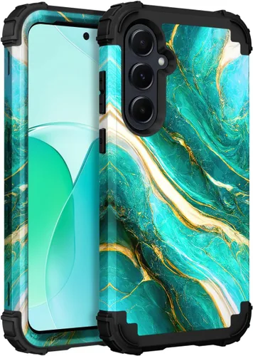 Vista 69 de Hocase Funda para Galaxy A37 5G, protección resistente a prueba de golpes, parachoques de goma de silicona suave+funda protectora híbrida