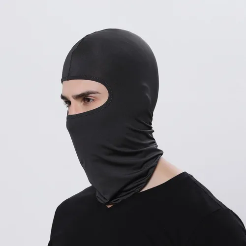 Vista 7 de Pasamontañas fino, máscara de cara completa, resistente al viento, protección solar UV, capucha para mujeres y hombres