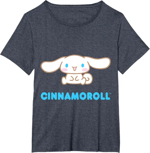 Vista 90 de Cinnamoroll Character Front and Back T-Shirt S Negro