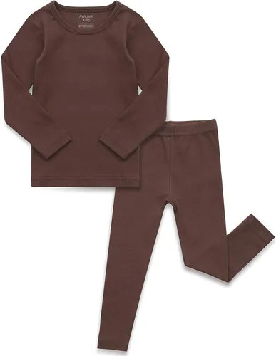 Vista 6 de AVAUMA - Pijama para niños y niñas de algodón básico para uso diario