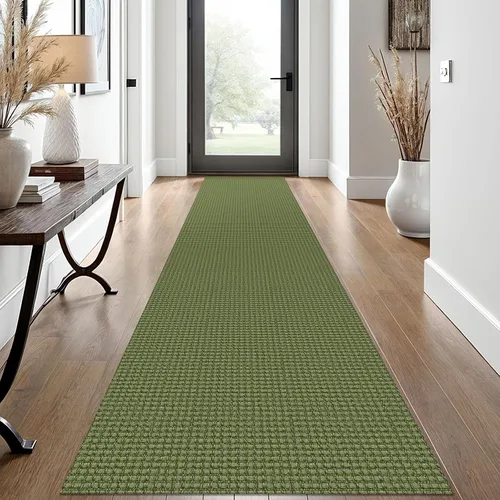 Vista 110 de EARTHALL Alfombra tejida de 2 x 3 pies, lavable para entrada, alfombra trenzada antideslizante, alfombra para puerta interior y exterior, alfombra
