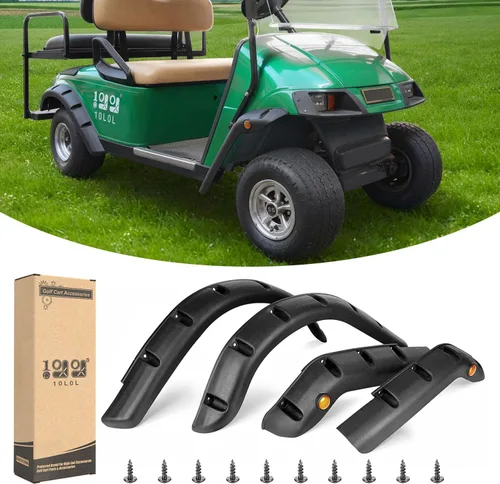 Vista 9 de 10L0L 4 guardabarros para carrito de golf, exactos para Yamaha G29 estándar y Drive 2007-2016, protectores de barro de plástico ABS resistentes a
