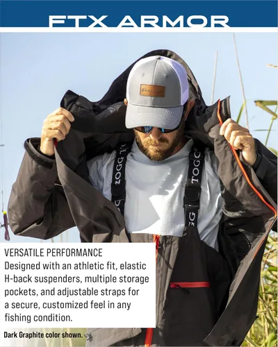 Vista 6 de FROGG TOGGS FTX Armor Premium - Baberos de pesca impermeables para hombre, color azul océano, talla S