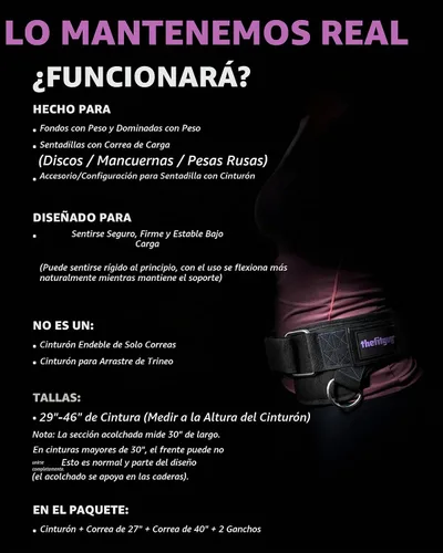 Vista 3 de THEFITGUY Cinturón de inmersión con peso para mujer, para dominadas, inmersiones y sentadillas, ajuste sin pellizcos, hebilla antideslizante, negro