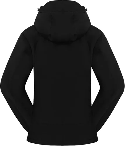 Vista 2 de SaphiRose Chaqueta impermeable para mujer, ligera, para exteriores, con capucha extraíble