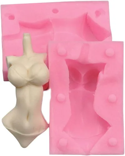 Vista 6 de Muñecas 3D Modelo de Cuerpo Hombre Mujer Masculino Mujer Niño Cuerpo Silicona Fondant Moldes Yeso Arcilla Molde Chocolate Galleta Azúcar Artesanía