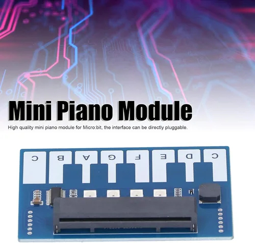 Vista 2 de Mini módulo de piano, mini módulo de piano para micro:bit, mini módulo de piano placa de expansión controlador táctil capacitivo TTP229 I2C interfaz