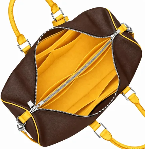 Vista 14 de Divitize Organizador de carteras prémium compatible con LV Keepall 25/35/45/50/55/60 — Hecho a mano, 3mm de fieltro compacto y resistente, base Azul