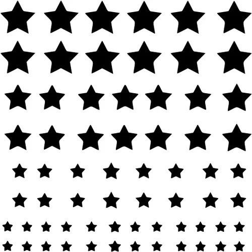 Vista 3 de Lámina de vinilo de estrellas – Camping RV Travel Trailer Scene – Adhesivo troquelado