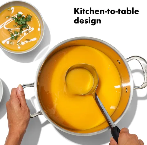 Vista 9 de OXO Good Grips - Juego de utensilios de cocina de acero inoxidable para preparar y servir, 6 piezas