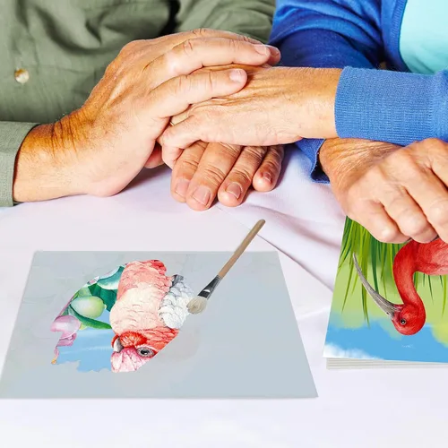 Vista 7 de Colarr 20 piezas de productos de demencia para aves de edad avanzada, reutilizables, juguetes de pintura al agua, actividades para personas mayores