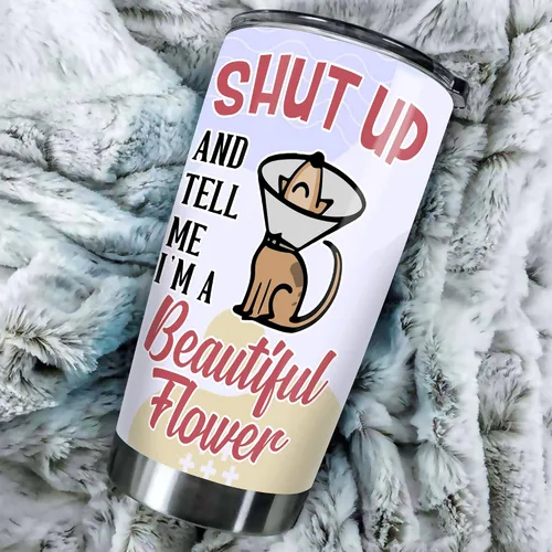 Vista 2 de Vaso de recepcionista veterinario de acero inoxidable de 20 onzas, hermoso regalo de recepcionista veterinario de flores para cumpleaños, regalos