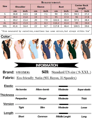 Vista 6 de SWOMOG Mujeres 3 en 1 PartoLaboroLactancia Camisón Manga Corta Plisado Maternidad Ropa de Dormir para Amamantar