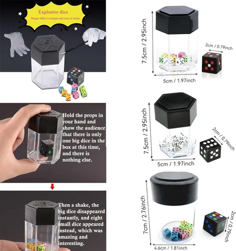 Vista 3 de sumrica Juego de dados mágicos explosivos