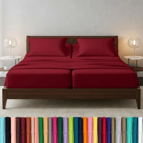 Vista 73 de Elegant Comfort - Juego de sábanas de microfibra de 1500 hilos de calidad hotelera prémium de 4 piezas - Resistente a arrugas, sábana bajera