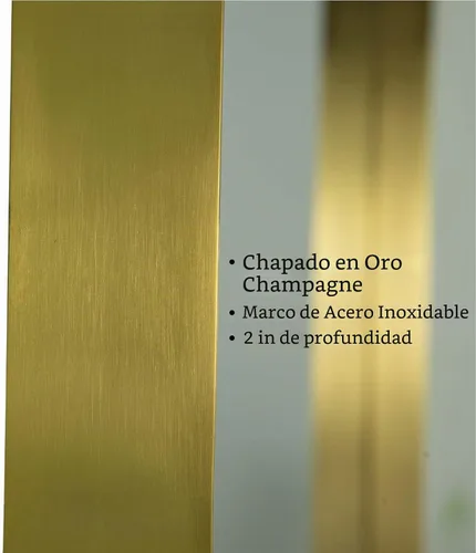 Vista 2 de TEHOME - Espejo de baño para montar en la pared Pincel dorado
