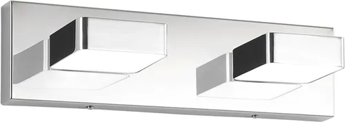 Vista 9 de Lámparas LED modernas de 2 luces LED para tocador de baño (15.5 pulgadas, blanco frío 6000 K), accesorios de iluminación de pared de baño